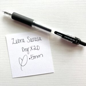 Zebra Sarasa Dry X20- Black Ink