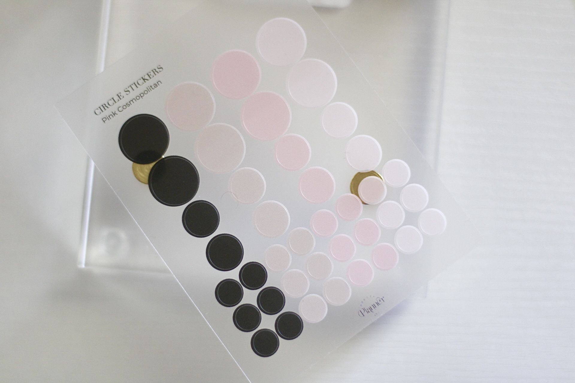 Matte Circle Stickers- Pink Cosmo