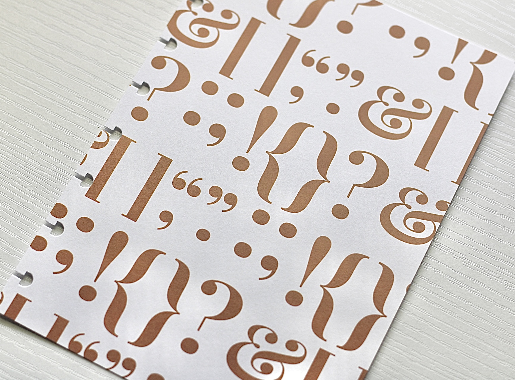 Pretty Punctuation Cardstock Dashboard